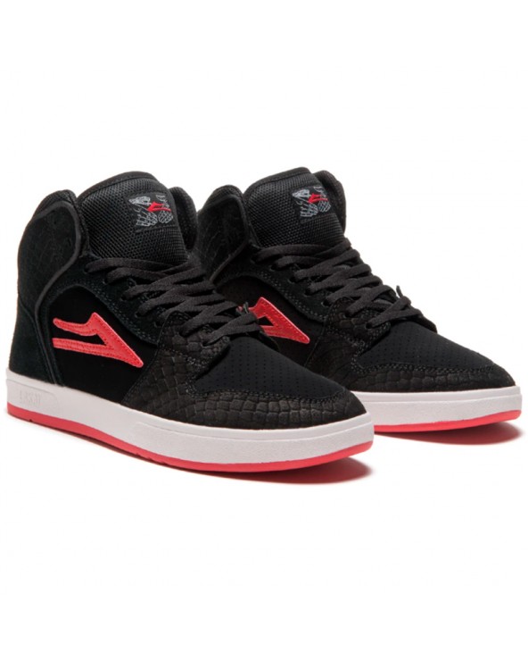 LAKAI TELFORD BLACK RED SUEDE