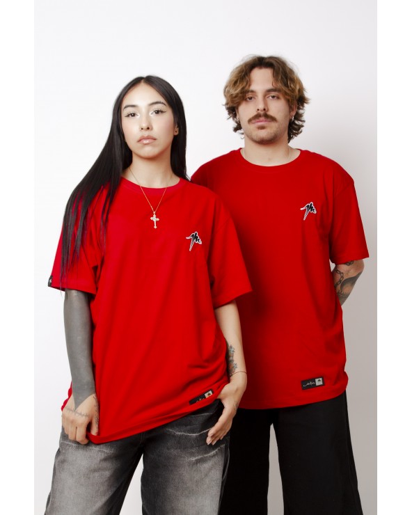 CAMISETA BASICA LOGO - ROJO...